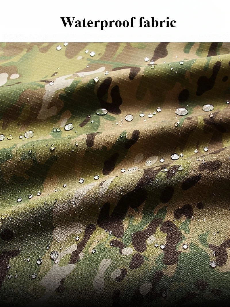 Outdoor Tactical Soft Shell Assault Suit Men Camouflage Jacket Hooded 2 - piece Spring Autumn Cycling Workwear Windproof Clothing - VibraStore