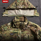 Outdoor Tactical Soft Shell Assault Suit Men Camouflage Jacket Hooded 2 - piece Spring Autumn Cycling Workwear Windproof Clothing - VibraStore