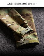 Outdoor Tactical Soft Shell Assault Suit Men Camouflage Jacket Hooded 2 - piece Spring Autumn Cycling Workwear Windproof Clothing - VibraStore