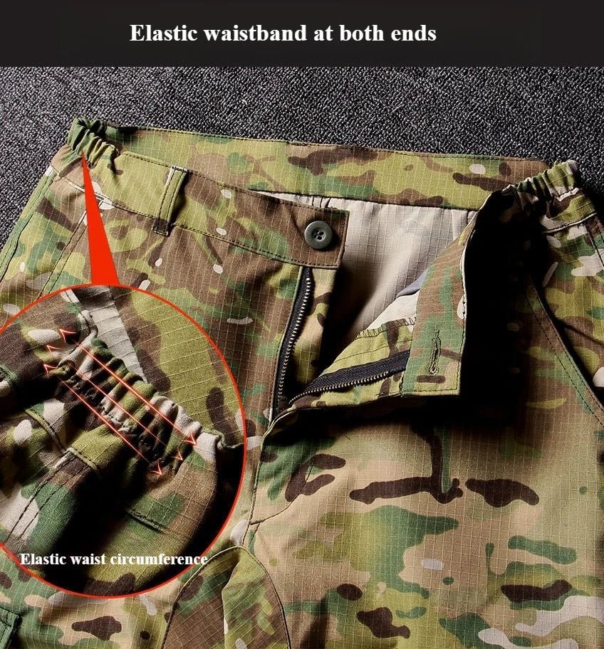 Outdoor Tactical Soft Shell Assault Suit Men Camouflage Jacket Hooded 2 - piece Spring Autumn Cycling Workwear Windproof Clothing - VibraStore