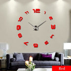 Oversized Acrylic Wall Clock Living Room Modern Art Wall Clock Mirror Clock - VibraStore