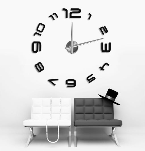 Oversized Acrylic Wall Clock Living Room Modern Art Wall Clock Mirror Clock - VibraStore