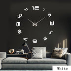 Oversized Acrylic Wall Clock Living Room Modern Art Wall Clock Mirror Clock - VibraStore