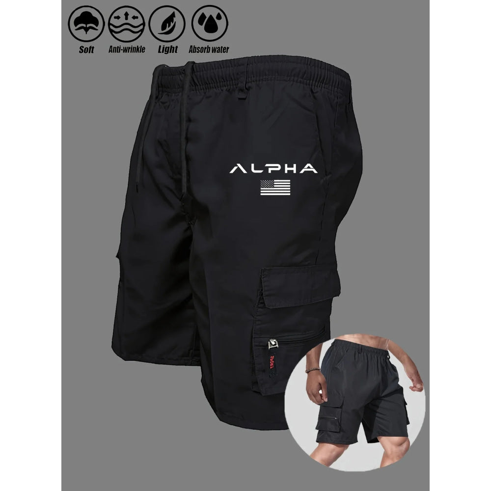 Pantalones cortos Cargo con estampado de bandera americana, pantalones cortos con águila del Día de la independencia, pantalones cortos con múltiples bolsillos para trabajo y acampada, ropa de calle - VibraStore