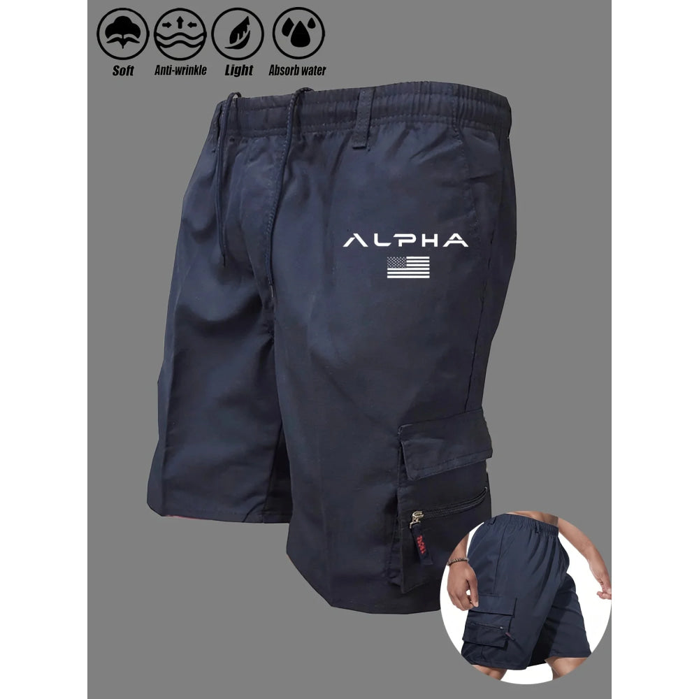 Pantalones cortos Cargo con estampado de bandera americana, pantalones cortos con águila del Día de la independencia, pantalones cortos con múltiples bolsillos para trabajo y acampada, ropa de calle - VibraStore