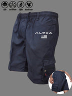 Pantalones cortos Cargo con estampado de bandera americana, pantalones cortos con águila del Día de la independencia, pantalones cortos con múltiples bolsillos para trabajo y acampada, ropa de calle - VibraStore