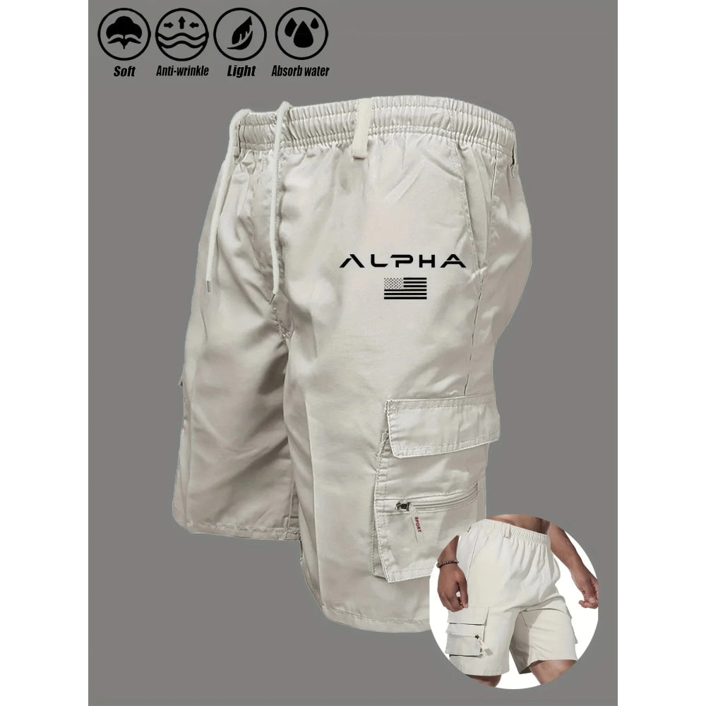 Pantalones cortos Cargo con estampado de bandera americana, pantalones cortos con águila del Día de la independencia, pantalones cortos con múltiples bolsillos para trabajo y acampada, ropa de calle - VibraStore