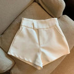 Pantalones cortos de mujer T2 pantalones cortos negros mujeres Harajuku elegancia pantalones cortos de cintura alta una línea delgada Casual chica caliente Pantalones rectos Sexy - VibraStore