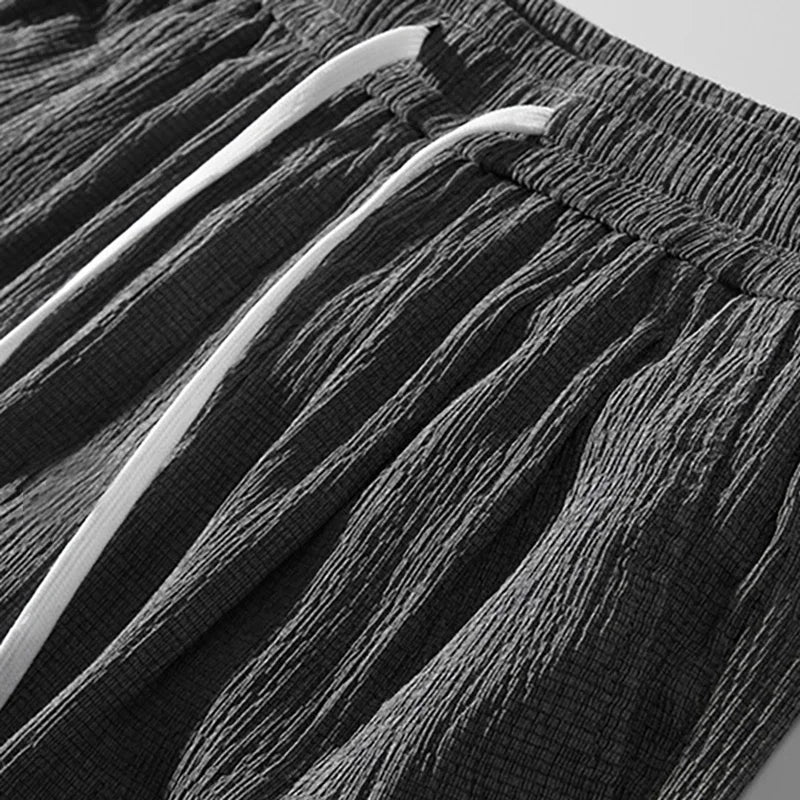 Pantalones cortos de seda de hielo para hombre, pantalones cortos deportivos finos, holgados, de pierna recta, transpirables, XL - XXXL informal - VibraStore