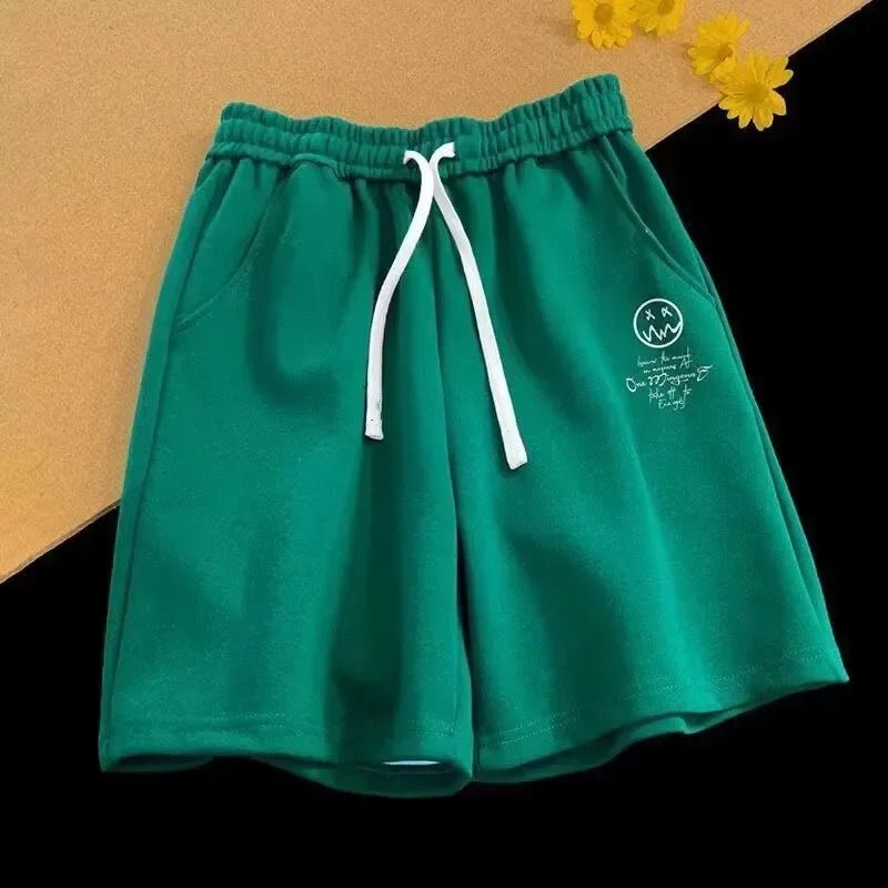 Pantalones cortos deportivos finos de verano para hombre, pantalones cortos holgados informales y transpirables con estampado, pantalones deportivos de tendencia para correr para uso activo - VibraStore