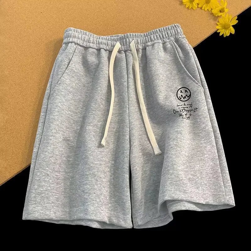 Pantalones cortos deportivos finos de verano para hombre, pantalones cortos holgados informales y transpirables con estampado, pantalones deportivos de tendencia para correr para uso activo - VibraStore