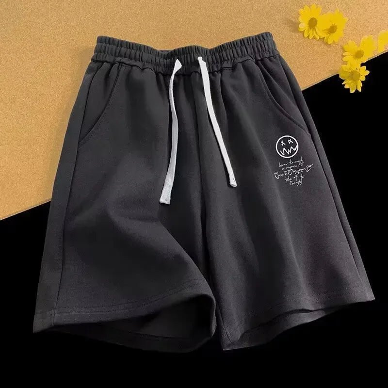 Pantalones cortos deportivos finos de verano para hombre, pantalones cortos holgados informales y transpirables con estampado, pantalones deportivos de tendencia para correr para uso activo - VibraStore