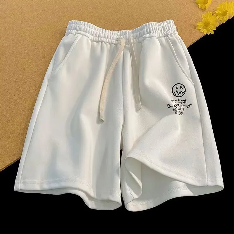 Pantalones cortos deportivos finos de verano para hombre, pantalones cortos holgados informales y transpirables con estampado, pantalones deportivos de tendencia para correr para uso activo - VibraStore