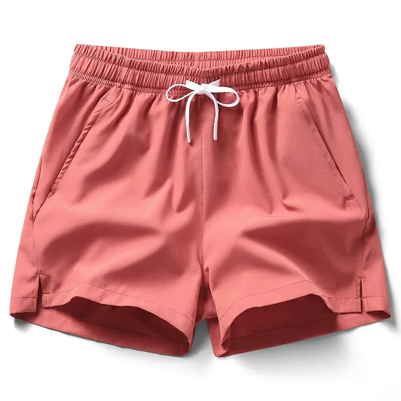 Pantalones cortos deportivos, pantalones para correr, pantalones de tres piezas, bolsillos con cremallera para hombres y mujeres, pantalones cortos para parejas - VibraStore