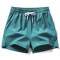Pantalones cortos deportivos, pantalones para correr, pantalones de tres piezas, bolsillos con cremallera para hombres y mujeres, pantalones cortos para parejas - VibraStore