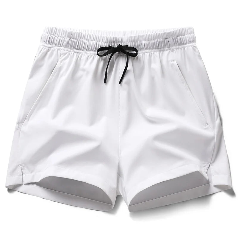 Pantalones cortos deportivos, pantalones para correr, pantalones de tres piezas, bolsillos con cremallera para hombres y mujeres, pantalones cortos para parejas - VibraStore