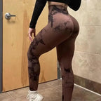 Pantalones de Yoga para mujer, mallas deportivas sin costuras de cintura alta, Push Up, mallas de entrenamiento para Fitness, ropa de gimnasio - VibraStore