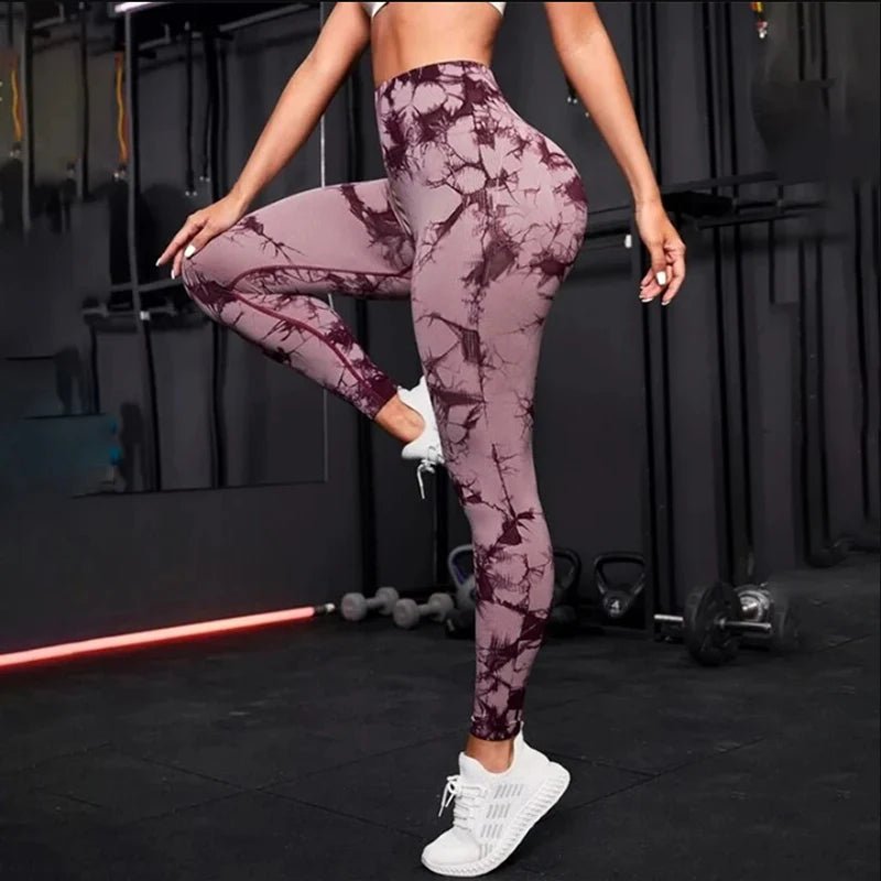 Pantalones de Yoga para mujer, mallas deportivas sin costuras de cintura alta, Push Up, mallas de entrenamiento para Fitness, ropa de gimnasio - VibraStore