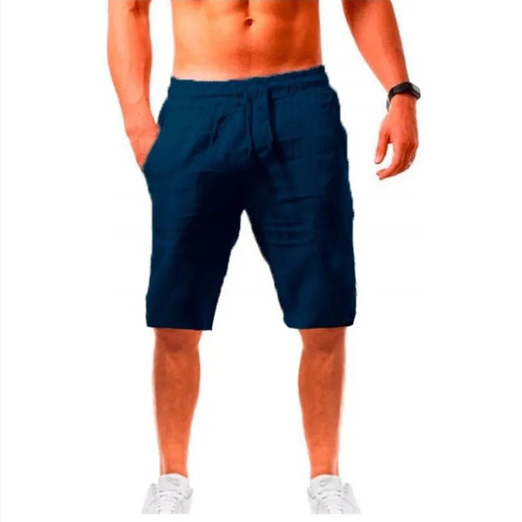 Pantalones deportivos de verano para hombre, pantalones de lino y algodón sólido, pantalones de entrenamiento informales transpirables, pantalones de chándal Hip Pop, ropa de calle - VibraStore