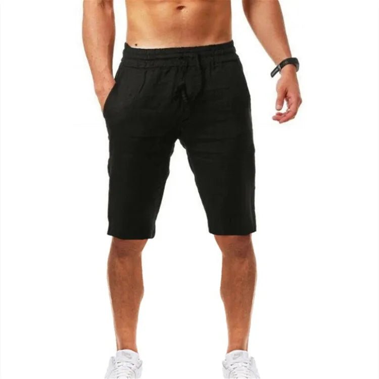 Pantalones deportivos de verano para hombre, pantalones de lino y algodón sólido, pantalones de entrenamiento informales transpirables, pantalones de chándal Hip Pop, ropa de calle - VibraStore
