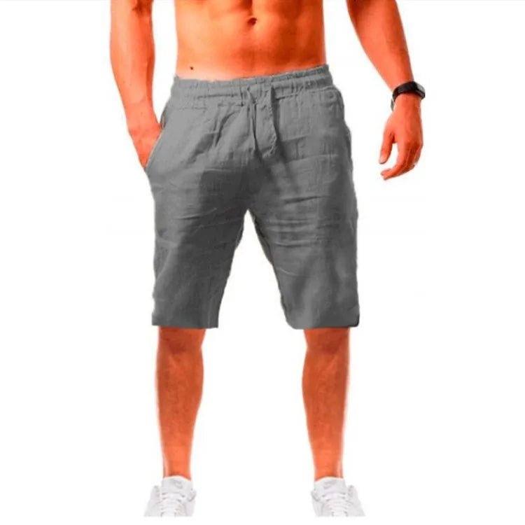 Pantalones deportivos de verano para hombre, pantalones de lino y algodón sólido, pantalones de entrenamiento informales transpirables, pantalones de chándal Hip Pop, ropa de calle - VibraStore