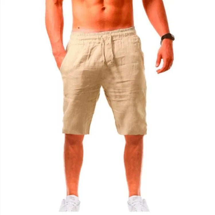 Pantalones deportivos de verano para hombre, pantalones de lino y algodón sólido, pantalones de entrenamiento informales transpirables, pantalones de chándal Hip Pop, ropa de calle - VibraStore