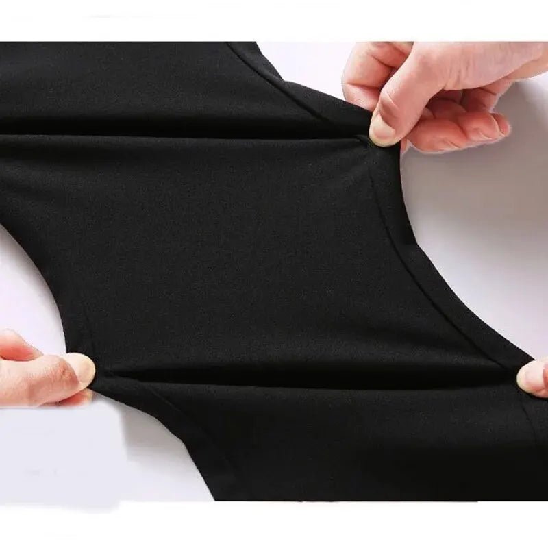 Pantalones rectos elásticos para hombre, pantalones largos informales de negocios, pantalones formales para hombre, colores sólidos, negro y azul - VibraStore