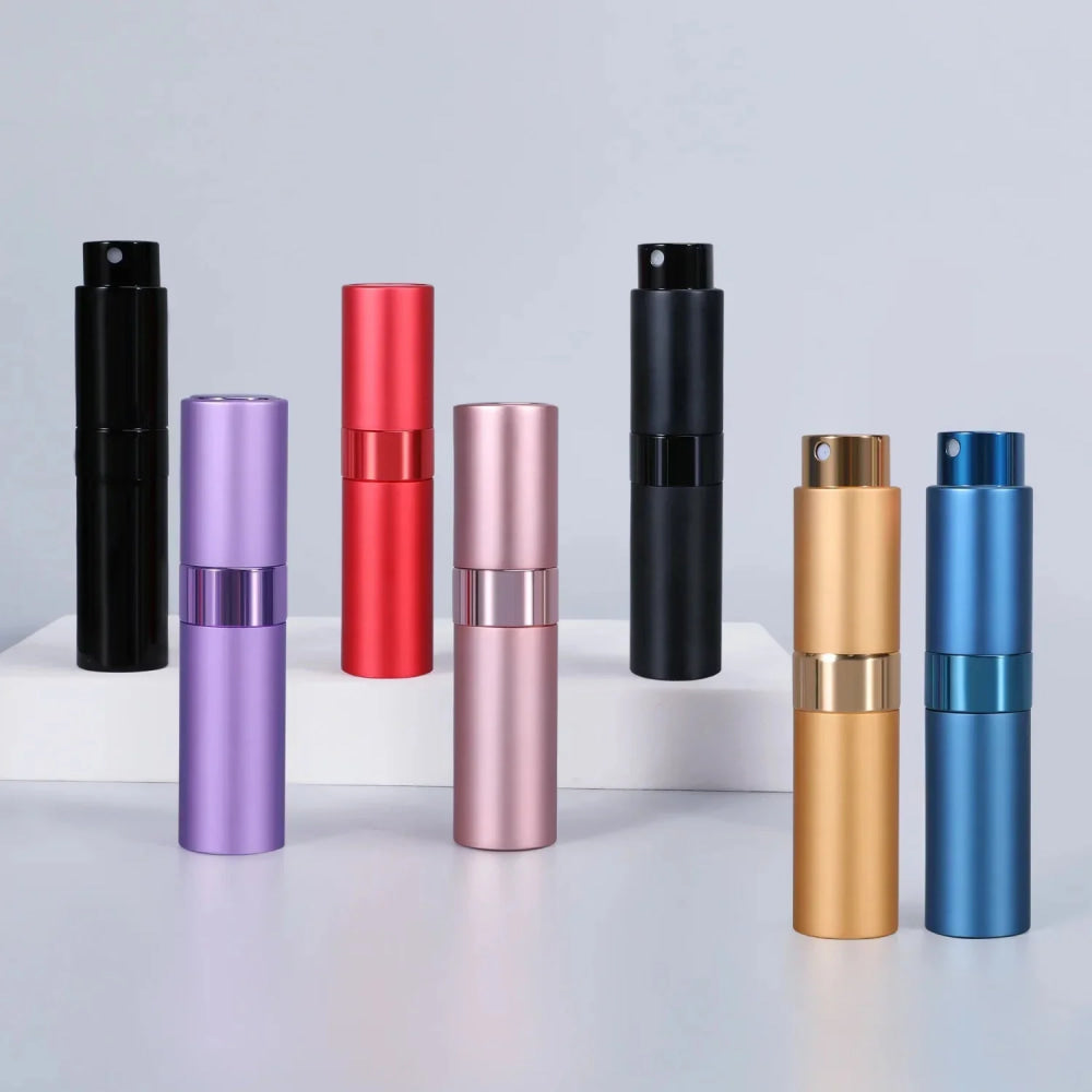 Perfume Refill Bottle 8ml Metal Aluminum Refillable Perfume Bottle Spray Bottle Portable Atomizer Perfume Travel - VibraStore