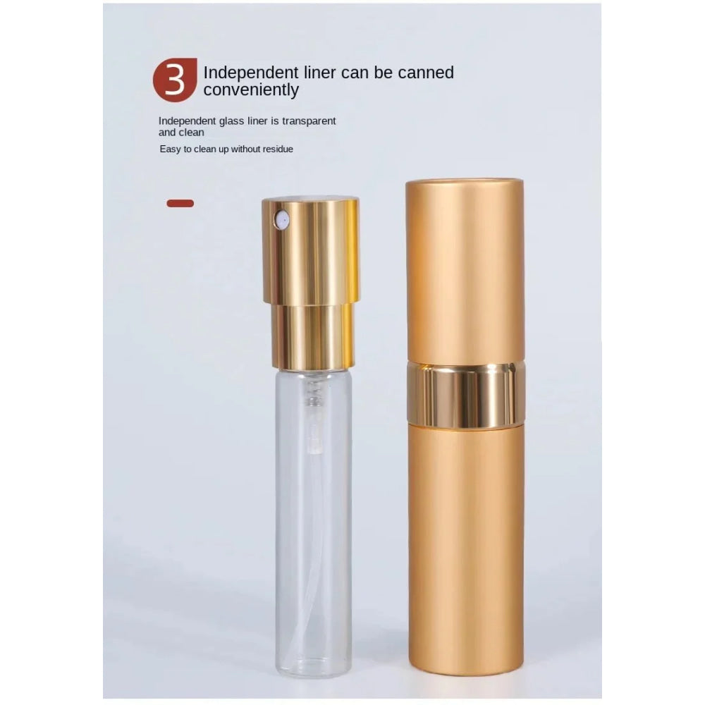 Perfume Refill Bottle 8ml Metal Aluminum Refillable Perfume Bottle Spray Bottle Portable Atomizer Perfume Travel - VibraStore