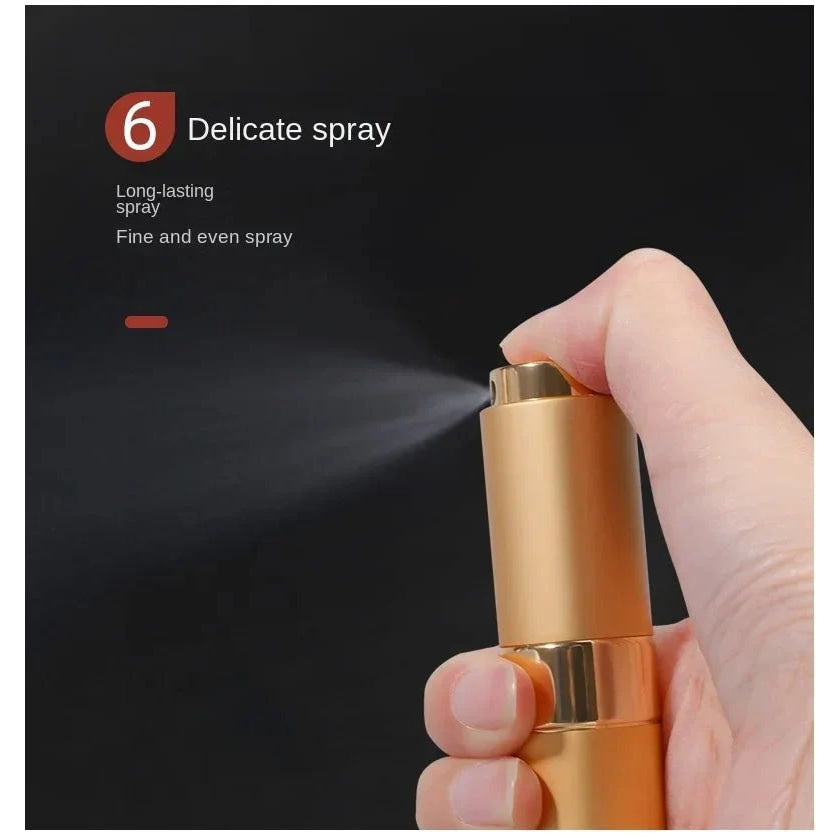 Perfume Refill Bottle 8ml Metal Aluminum Refillable Perfume Bottle Spray Bottle Portable Atomizer Perfume Travel - VibraStore