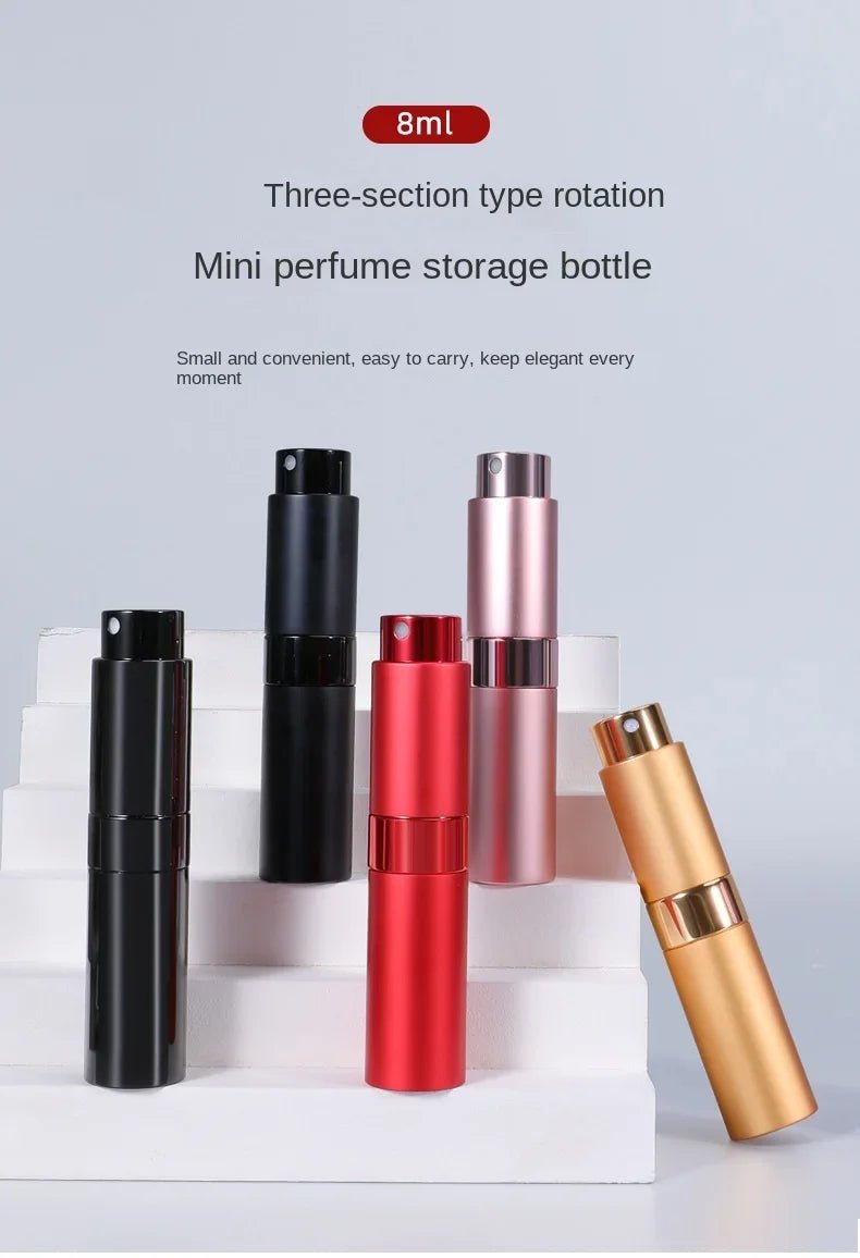 Perfume Refill Bottle 8ml Metal Aluminum Refillable Perfume Bottle Spray Bottle Portable Atomizer Perfume Travel - VibraStore