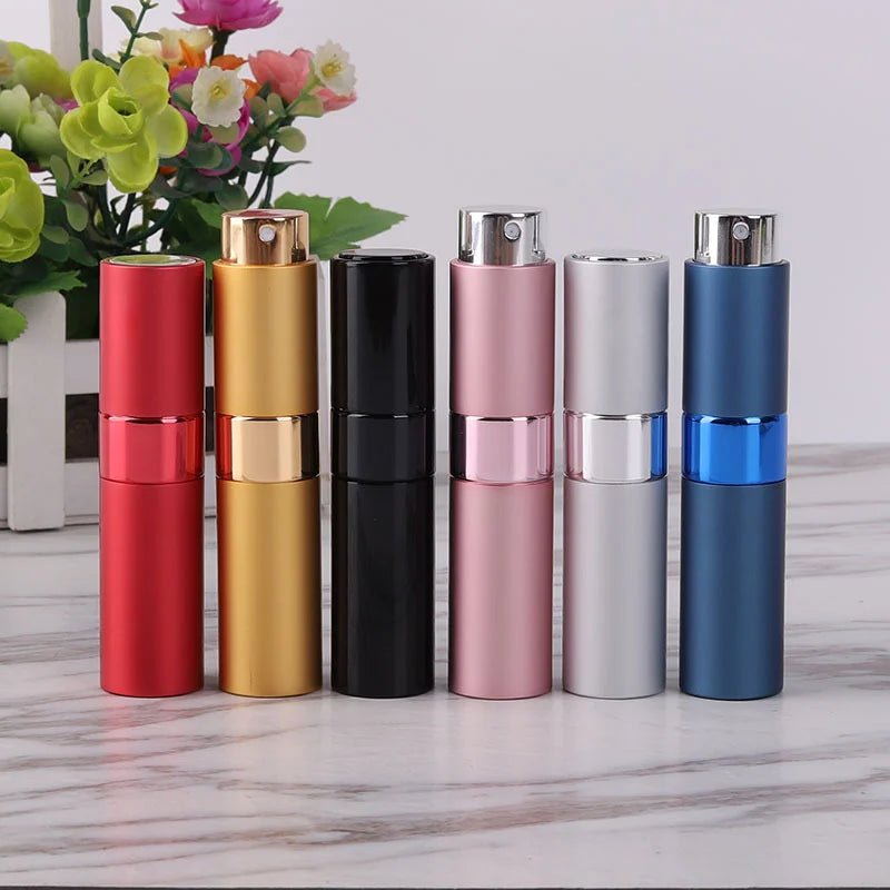 Perfume Refill Bottle 8ml Metal Aluminum Refillable Perfume Bottle Spray Bottle Portable Atomizer Perfume Travel - VibraStore