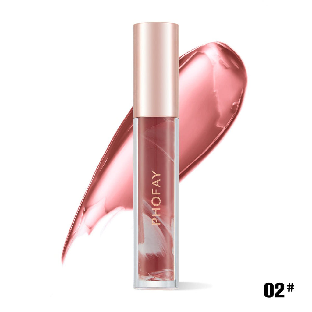 PHOFAY Rose Blooming Hydrating Lip Gloss - VibraStore
