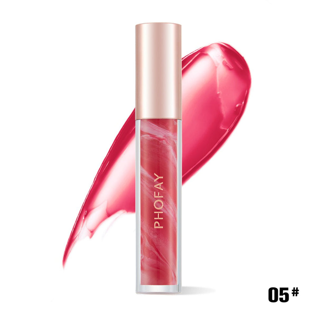 PHOFAY Rose Blooming Hydrating Lip Gloss - VibraStore