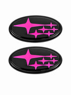 2Pcs Acrylic Car Front Rear Logo Emblem Sticker For Subaru STI XV Impreza BRZ WRX Legacy Outback Auto Hood Trunk Badge Cover 2015/2019