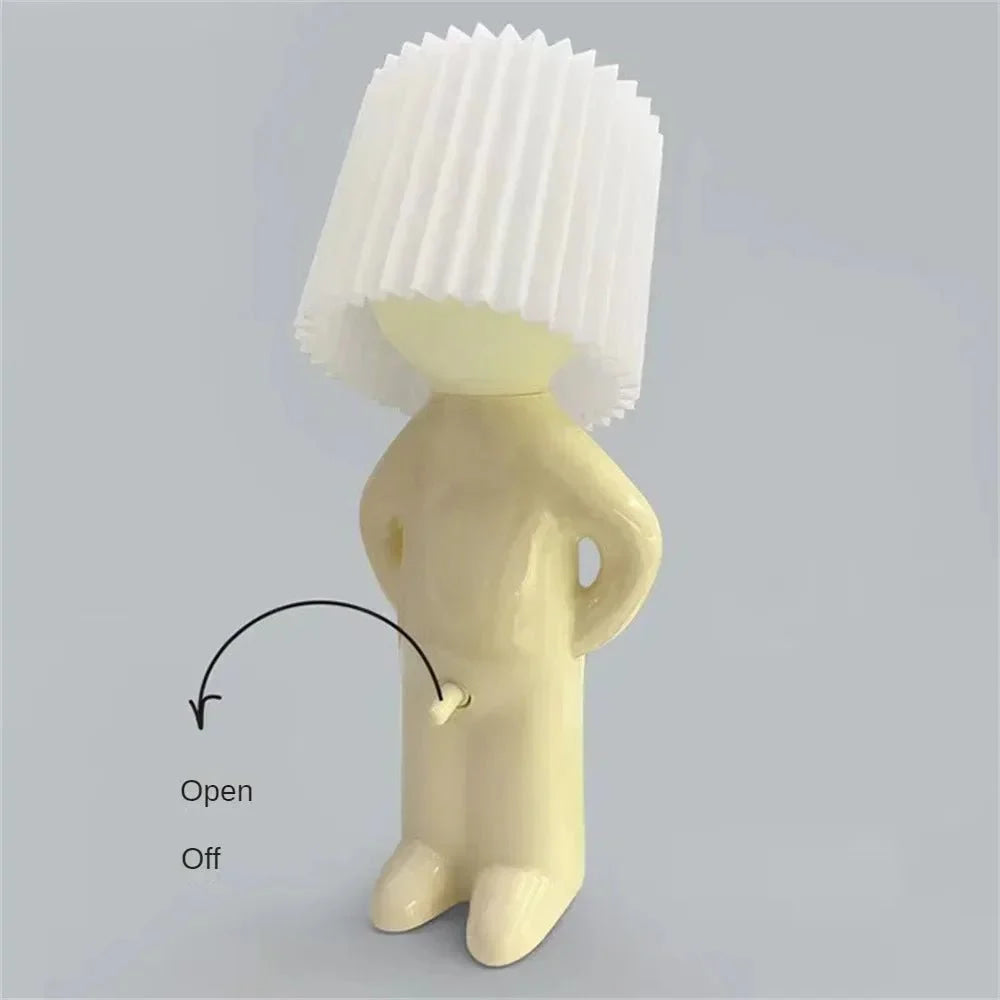 Plug - in Energy - Saving Creative Small Night Light Home Decoration Mr.P A Little Shy Man LED Naughty Boy Lamp Eye Caring - VibraStore