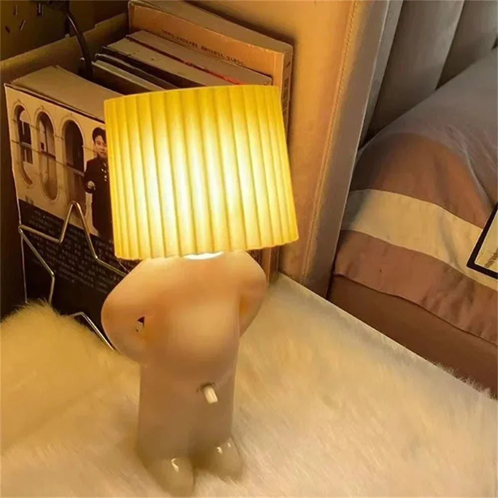 Plug - in Energy - Saving Creative Small Night Light Home Decoration Mr.P A Little Shy Man LED Naughty Boy Lamp Eye Caring - VibraStore
