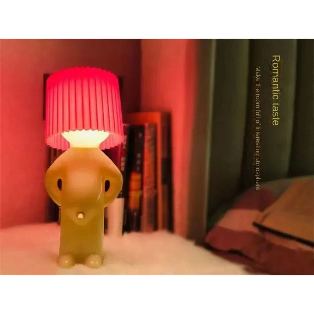 Plug - in Energy - Saving Creative Small Night Light Home Decoration Mr.P A Little Shy Man LED Naughty Boy Lamp Eye Caring - VibraStore