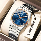 POEDAGAR Fashion Woman Watch Stainless Steel Waterproof Luminous Luxury Ladies Wristwatch Date Week Women's Quartz Watches Reloj - VibraStore