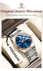 POEDAGAR Fashion Woman Watch Stainless Steel Waterproof Luminous Luxury Ladies Wristwatch Date Week Women's Quartz Watches Reloj - VibraStore