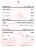 POEDAGAR Fashion Woman Watch Stainless Steel Waterproof Luminous Luxury Ladies Wristwatch Date Week Women's Quartz Watches Reloj - VibraStore