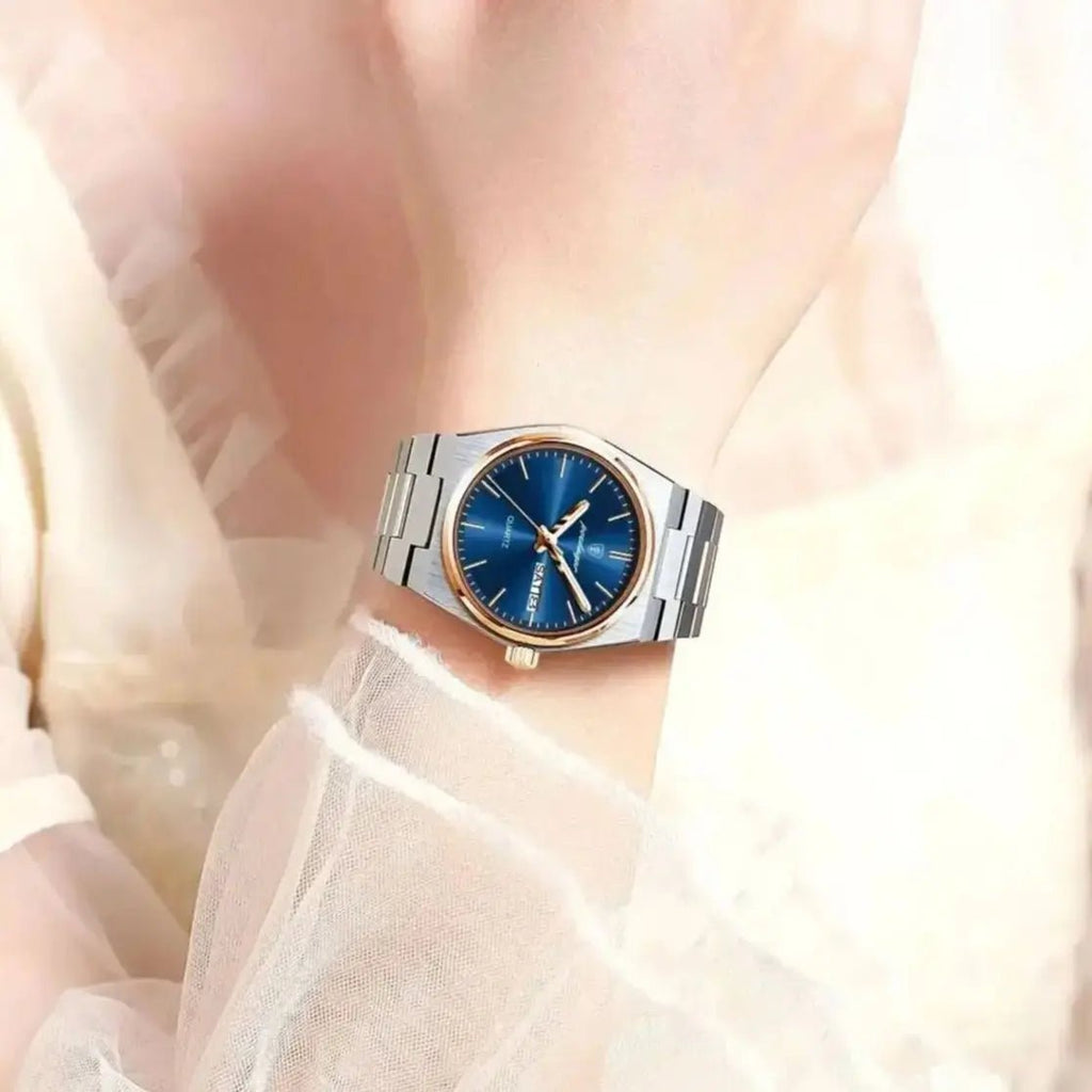 POEDAGAR Fashion Woman Watch Stainless Steel Waterproof Luminous Luxury Ladies Wristwatch Date Week Women's Quartz Watches Reloj - VibraStore