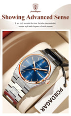 POEDAGAR Fashion Woman Watch Stainless Steel Waterproof Luminous Luxury Ladies Wristwatch Date Week Women's Quartz Watches Reloj - VibraStore