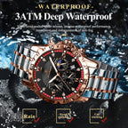 POEDAGAR Luxury Sports Watches For Men Stainless Steel Chronograph Date Man Watch Waterproof Luminous Fashion Men's Quartz Watch - VibraStore