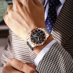 POEDAGAR Luxury Sports Watches For Men Stainless Steel Chronograph Date Man Watch Waterproof Luminous Fashion Men's Quartz Watch - VibraStore