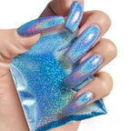 Polvo holográfico para decoración de uñas, pigmento cromado ultrafino, polvo metálico reflectante, purpurina para manicura, 0,2mm, 50g por bolsa - VibraStore