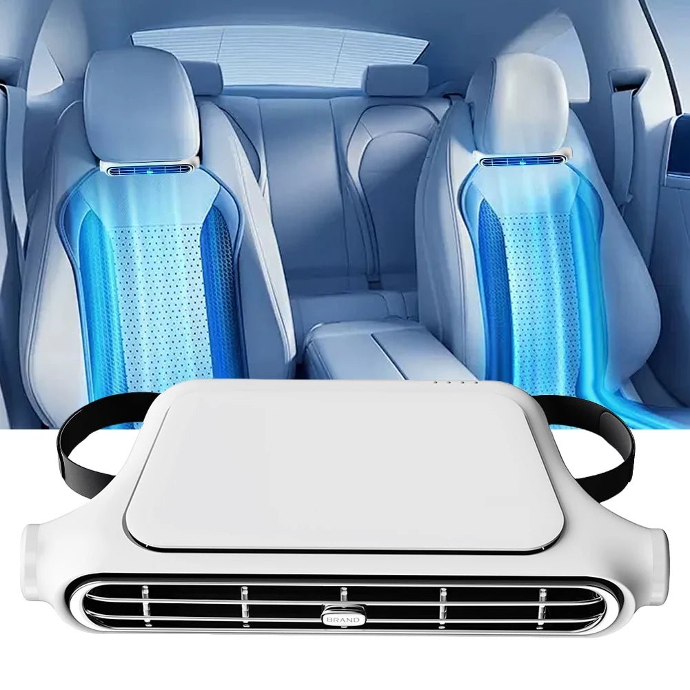 Portable Car Seat Fan 3 Speeds Adjustable Car Headrest Cooling Fan 5V USB Powered Car Rear Backrest Fan Car Interior Accessories - VibraStore