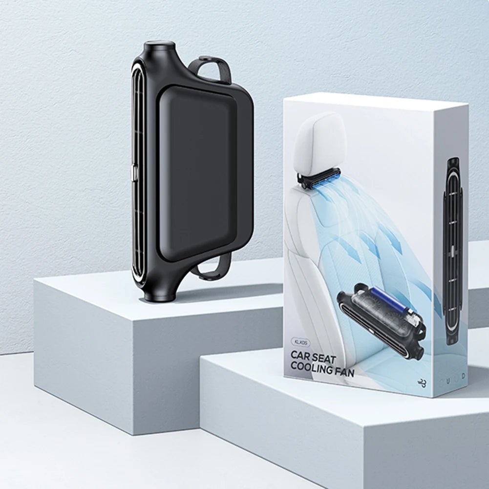 Portable Car Seat Fan 3 Speeds Adjustable Car Headrest Cooling Fan 5V USB Powered Car Rear Backrest Fan Car Interior Accessories - VibraStore