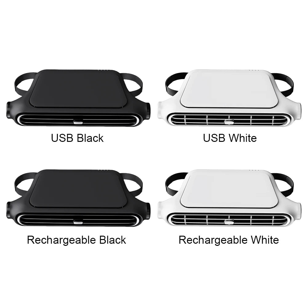 Portable Car Seat Fan 3 Speeds Adjustable Car Headrest Cooling Fan 5V USB Powered Car Rear Backrest Fan Car Interior Accessories - VibraStore
