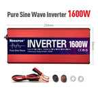 Portable Power Inverter 1000W 1600W 2200W 3000W Pure Sine Wave Solar Inverter 12v/24v to AC 220v Converter for Car Transformer - VibraStore